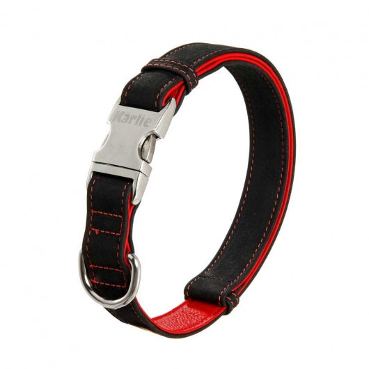 Karlie Buffalo Ultra Halsband - Schwarz/Rot 40 mm / 55-75 cm