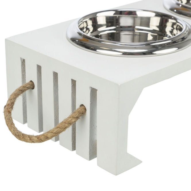 Trixie BE NORDIC Napf-Set, MDF/Edelstahl 2 × 0,4 l oder 2 x 0,9 l