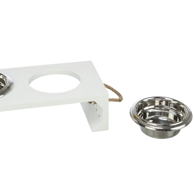 Trixie BE NORDIC Napf-Set, MDF/Edelstahl 2 × 0,4 l oder 2 x 0,9 l