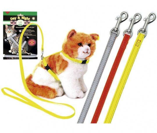 Karlie Katzengeschirr und Leine REFLEX Silber