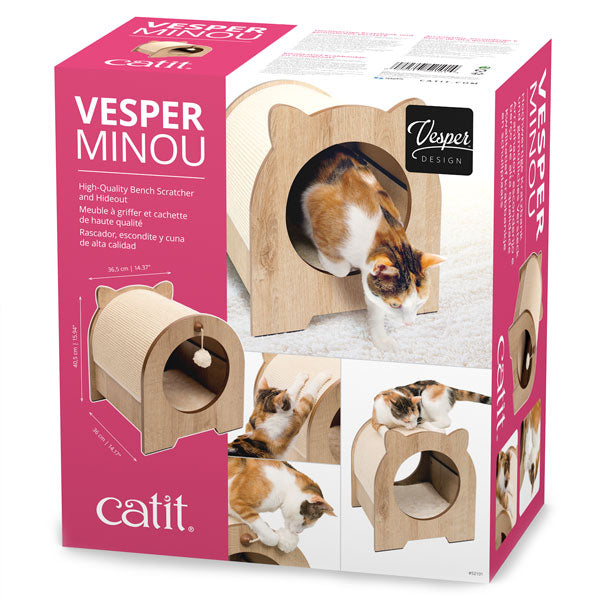 Vesper Katzenhaus Minou mit Kratzfläche