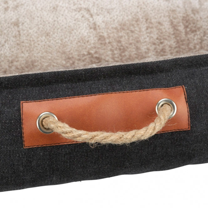 Trixie BE NORDIC Bett Föhr - schwarz/sand 80 × 60 cm