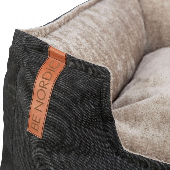 Trixie BE NORDIC Bett Föhr - schwarz/sand 80 × 60 cm