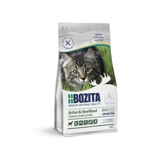 Bozita Active & Sterilised Grain free Lamb ab 400gm