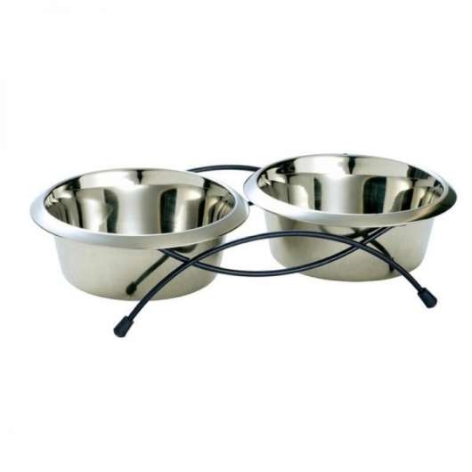 Hunter Doppelnapf Edelstahl Double 250 ml